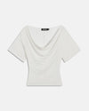 Madeo Cowl Neck Tee in Ivory